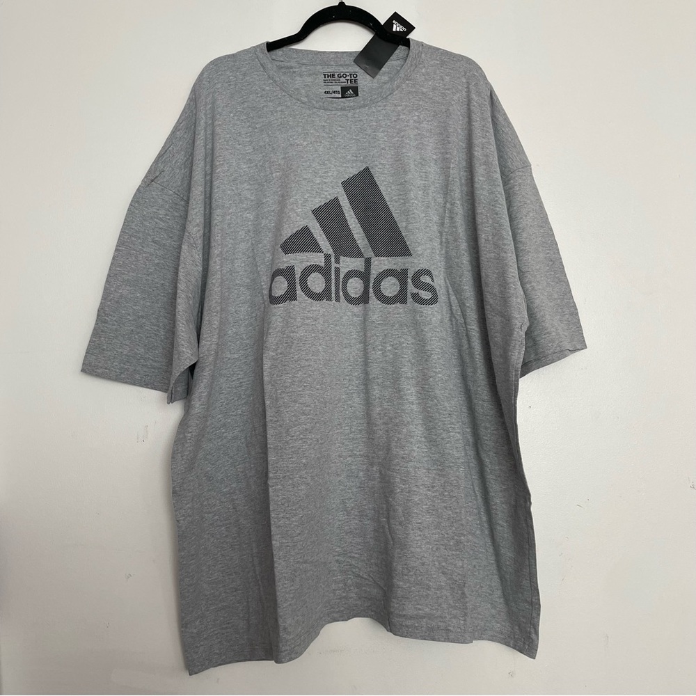 Men’s Adidas Go To Short Sleeve T-Shirt Gray Size 4XL
